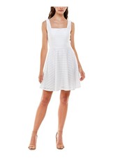 JUMP APPAREL Womens Square Neck Above The Knee Party Fit + Flare Dress
