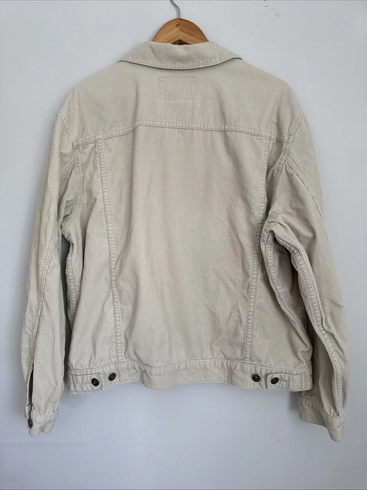 Мужская большая вельветовая универсальная куртка Canyon River Blues кремовый повседневный осенний слой - Изображение 2 из 4