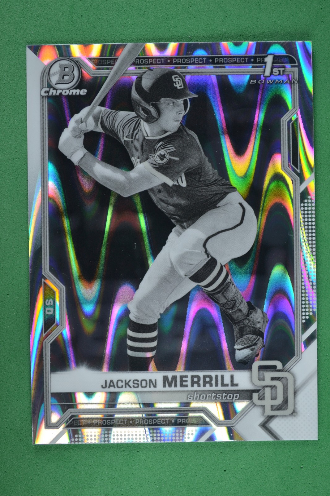 Jackson Merrill 2021 Bowman Draft Chrome Black & White RayWave #BDC-119
