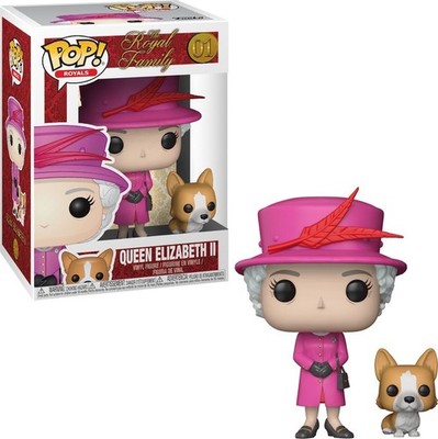 Funko Pop! Royals 01 Queen Elizabeth II mit Corgi Vinyl Sammelfigur