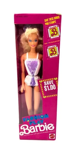 Vintage 1990 Mattel Fashion Play Barbie Doll 9629 Blonde Hair NEW