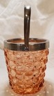 Vintage Pink Depression Glass Faceted Hobnail Ice Bucket — photo 3
