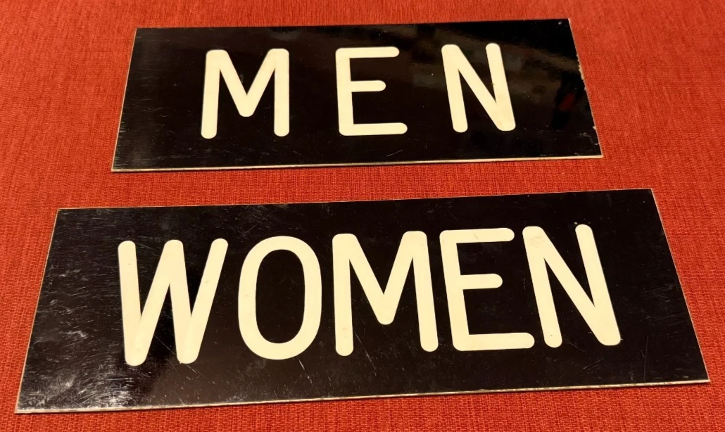 Restroom Sign In Original Advertising Signs (1930-1969) for sale