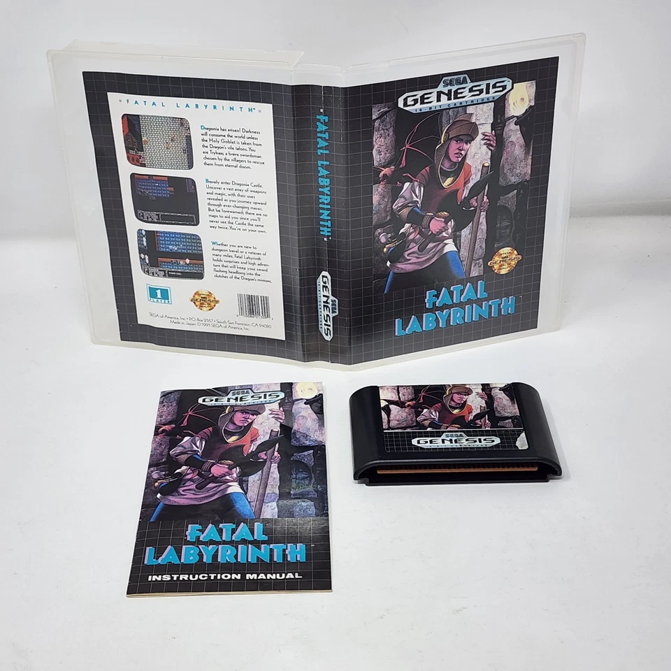 Fatal Labyrinth (Sega Genesis) Complete CIB - Authentic & TESTED - Image 2 of 4