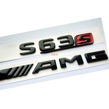 Für Mercedes Benz S63s AMG Emblems Badges Aufkleber Flache Schwarz Glanz Für Mercedes Benz S63s AMG Emblems Badges Aufkleber Flache Schwarz Glanz