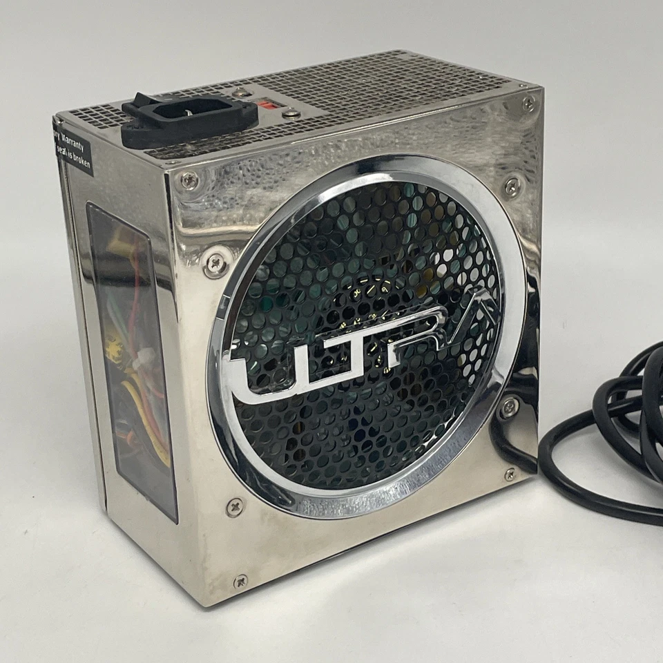 Ultra D0207 550 W ATX Switching Power Supply Computer Chrome Blue Light Fan - Image 3 of 4