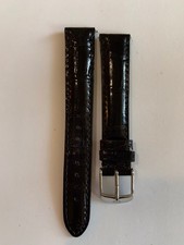 Michele 16mm Genuin Black Alligator Leather Watch Strap MS16AA010001