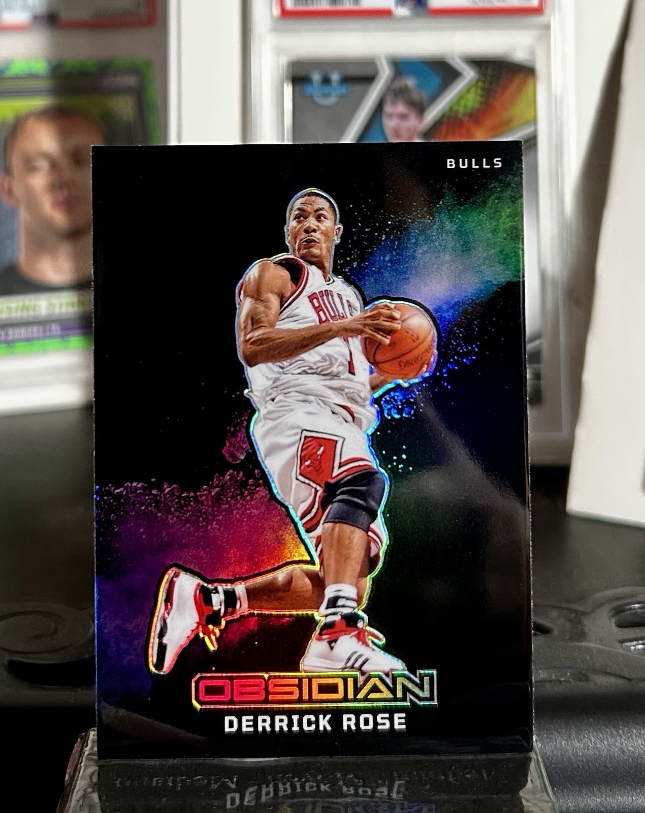 2024-25 Panini Obsidian ULTRA RARE CaseHit-Derrick Rose #13 -Black Color Blast
