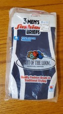 Fruit of the Loom Mens 3 Pack Fashion Briefs Size Medium 34-36 Vintage NOS Kmart