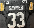 Jack Sawyer Autographed Black Pittsburgh Steelers Signed Jersey Beckett Cert