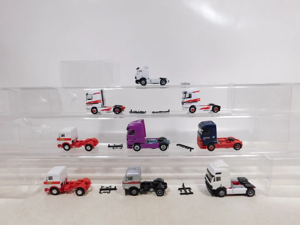 Herpa 1:87 H0 9X Trattore MB Talke Rigterink Whiskas Ecc Mint #EI104-0,5 - Immagine 2 di 4