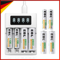 AkkuladegeräT Universal Mit 4 Aa 4 Aaa Nimh Lcd Display Schnelles Laden
