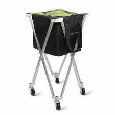 Tennis Ball Cart Foldable Tennis Ball Basket with Wheels Portable for Coaches
