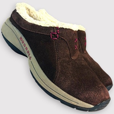 Merrell Womens 6.5 Encore Ice Suede Moccasins Expresso/Blushing