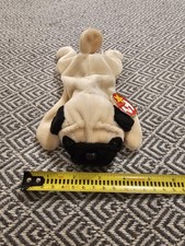 Vintage 1996 Ty Beanie Baby PUGSLY The Dog NWT Stuffed Animal Plush Toy