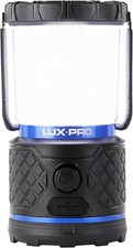 LUXPRO LP1513 940 Lumens Rechargeable Dual-Power LED Lantern with Diffused Lens