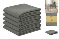 Tischdecke 5 Stk. Rechteckig Hellgrau 140X140 Cm Leinen-Optik