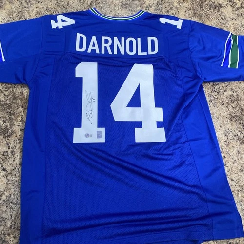 Sam Darnold Signed Seattle Custom Blue Football Jersey