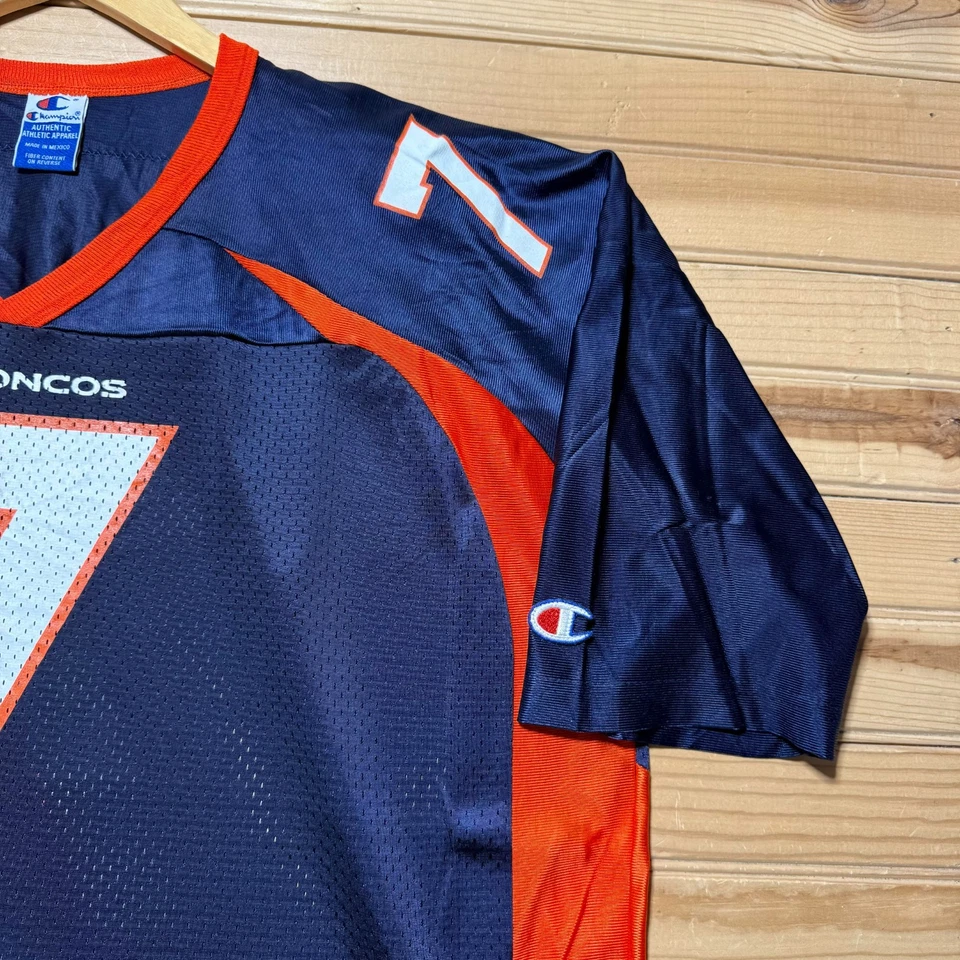 Camiseta deportiva de fútbol americano vintage de los 90 John Elway #7 de los Denver Broncos NFL cuello en V malla talla 52 Foto 4 de 4