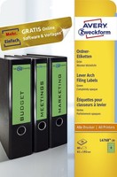 Avery Zweckform® L4768-20 L4768-20 Ordner-Etiketten - Breit/Kurz, (A4 - 20 Blatt