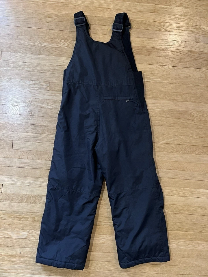 Pantalones de nieve para niños, talla pequeña, 21,5” entrepierna, negros, baberos, monos, ajustables Foto 4 de 4