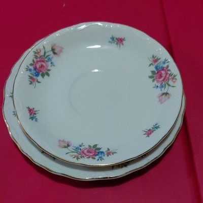 Norleans China Meissen Flower Plates Round Floral Pattern Japan