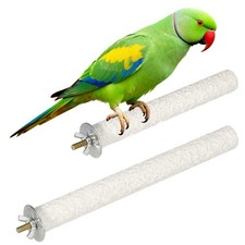 Bird Cage Perch, Parrot Grinding Claw Sticks, 6/8 Inch, Wooden, White, 2Pcs 