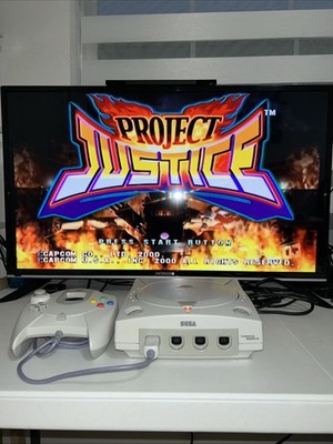 Sega Dreamcast HKT-3020 Console with Controller And Cords Tested Working