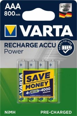 4x Varta Akkus AAA Micro 800 mAh für Siemens Gigaset A400A A415A Telefonakku