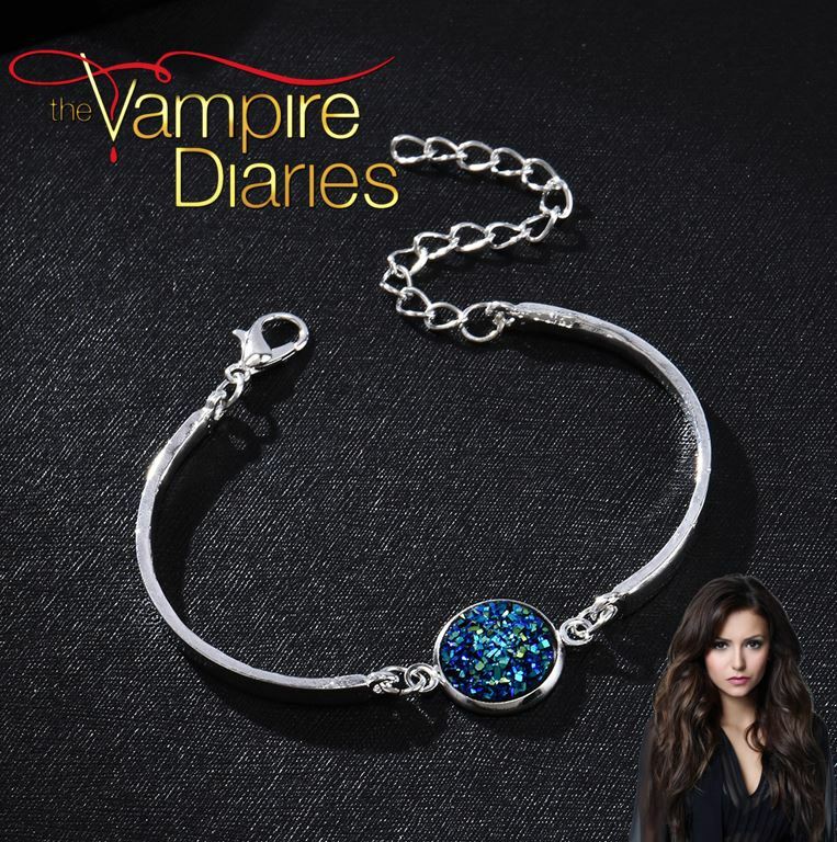 Outletissimo Vampire Diaries Elena Gilbert TV-serie Vampiri, Gotisch amulet, US Maat 9, Metaal, Kristal