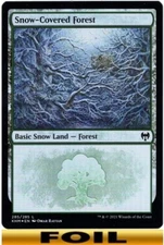 1x - Snow-Covered FOREST - #285 - FOIL - Kaldheim - NM MTG