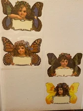 Mrs. Grossman's Stickers Butterfly Girls 4 stickers. Extremely rare.