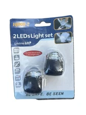 2pc Silicone Bicycle Bike Cycle Safety LED Head Front & Rear Light US Seller A1