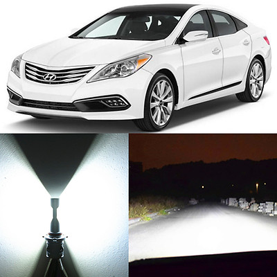 Alla Lighting High Beam Headlight H7 White LED Bulbs for 2006~2016 Hyundai Azera