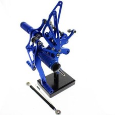 Fit Yamaha YZF R6 99-02 CNC pedana poggiapiedi posteriore moto blu 2000 2001