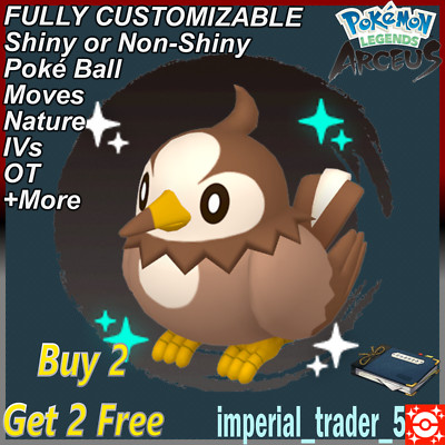Pokémon Legends Arceus   Shiny Alpha Starly   W/ Best 6IV Customizable