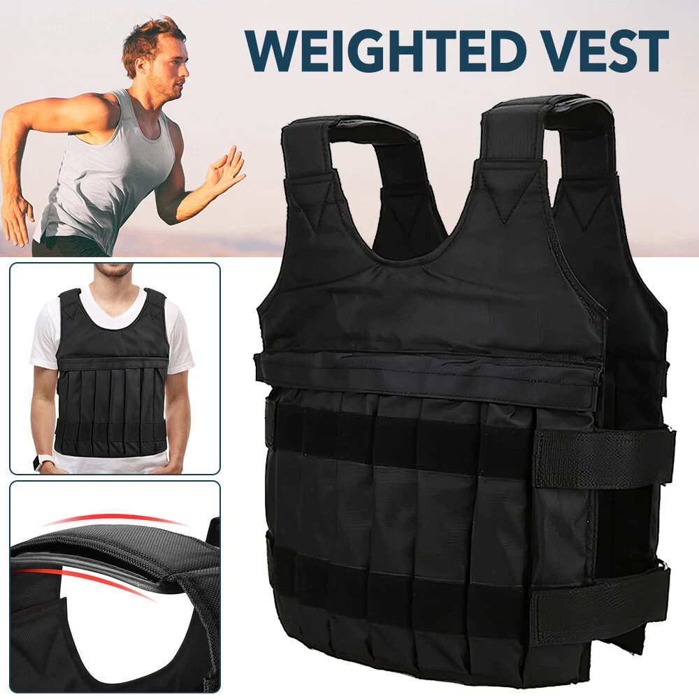 44LB 110LB Adjustable Weighted Vest Workout Training Fitness