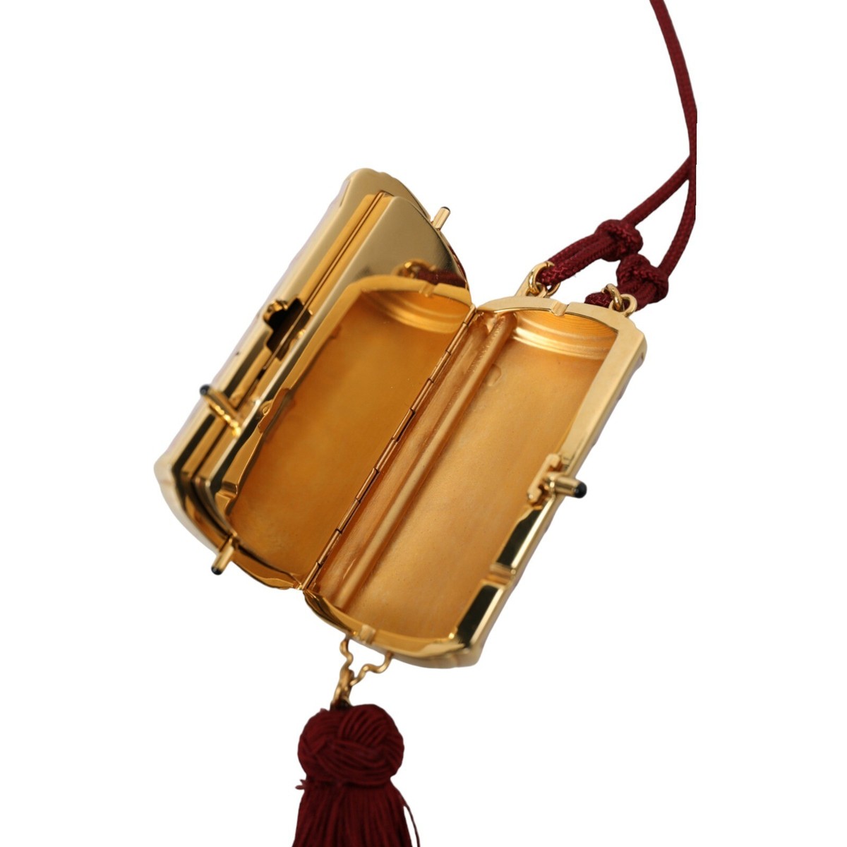 【VIP価格】DOLCE & GABBANA Exotic Mini Makeup Bag DOLCE & GABBANA Bag Pink Exotic Leather Mini Mirror Tassel