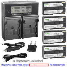 Kastar Battery LCD Dual Fast Charger for Canon BP-911 & Canon Ultura, V40, V400