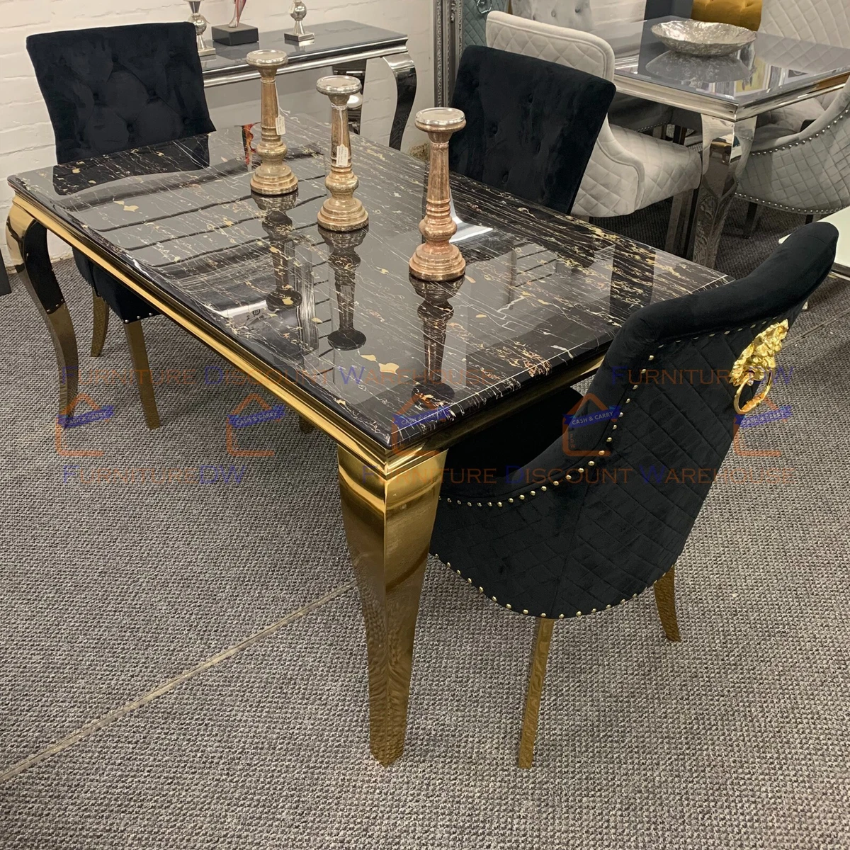 Marble top dining on sale room sets