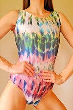 Foxy's Gymnastics Leotard Adult Extra Small AXS Competition Dance Silks Costume