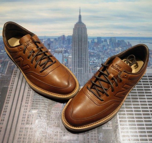 Brown Leather Walking Shoes Mens Size 