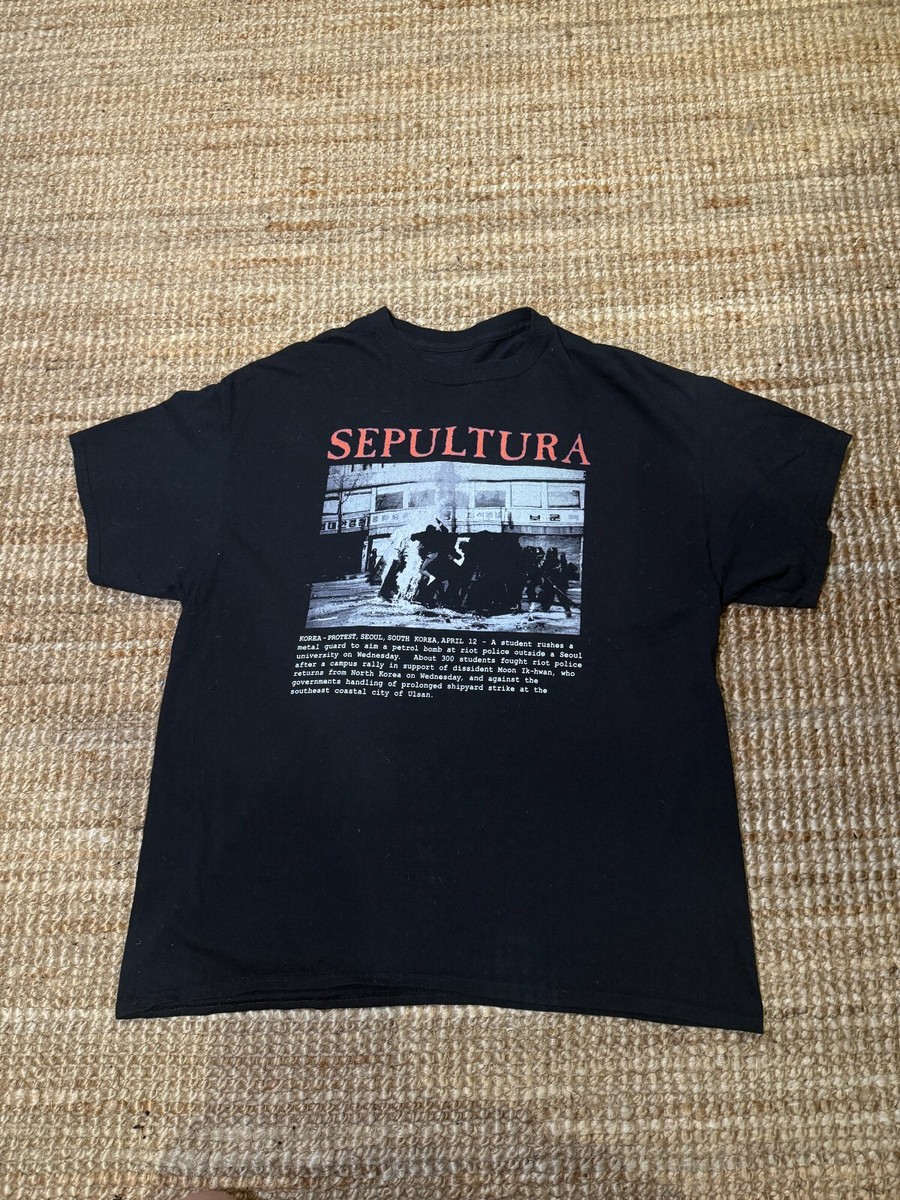 RARE Vintage 1994 Sepultura Chaos AD Shirt sz-XL Obituary