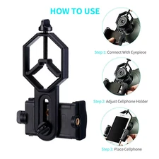 Metal Mobile Phone Holder Adapter Bracket  Binoculars Monocular Scope Telescope