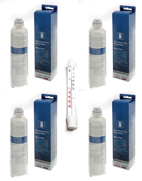 4X KüHlschrank Wasserfilter Side By Side Bosch Siemens Neff 11032518 + Thermo...-image