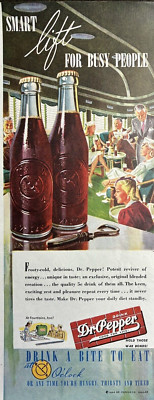 1944 Dr Pepper Soda Good For Life Busy People Lift Drink Energy VTG Print Ad