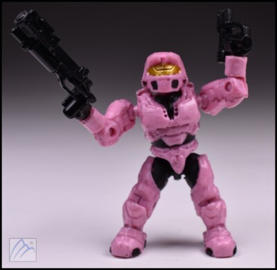 HALO MEGA BLOKS UNSC PINK SPARTAN MARK IV MINI FIGURE 97520 TRIBUTE