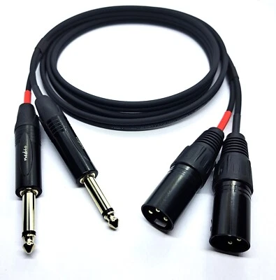 KABELBETRIEB Cable de audio 2 x jack mono recto a 2 x XLR macho vers. Longitudes