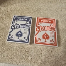 Streamline POKER Playing Cards Plastic Coated Smooth Finish. 2 Decks (1 Pair)