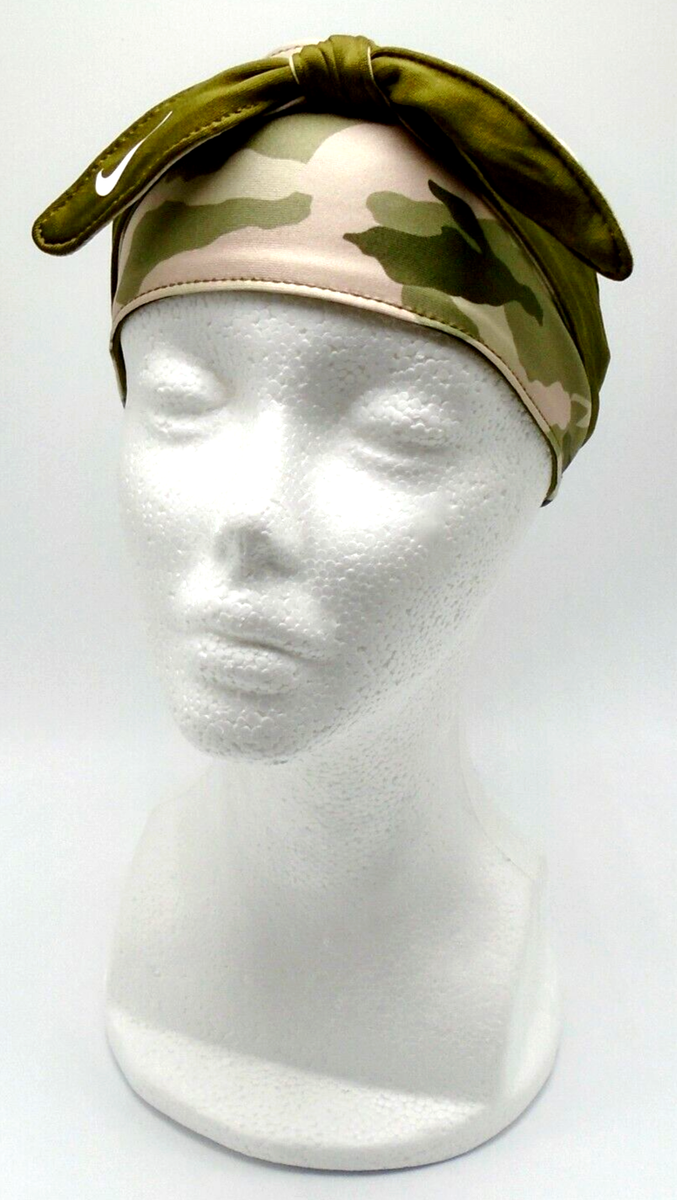 Nike Bandana Head Tie Adult Reversible Stone/Olive Fak/White